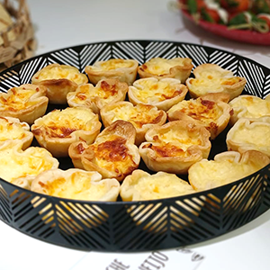 Mini Quiche Fiambre e Queijo